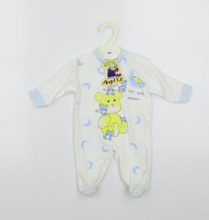 Angel Kids Girls White   Babygrow One-Piece Size 6-9 Months