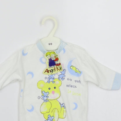 Angel Kids Girls White   Babygrow One-Piece Size 6-9 Months