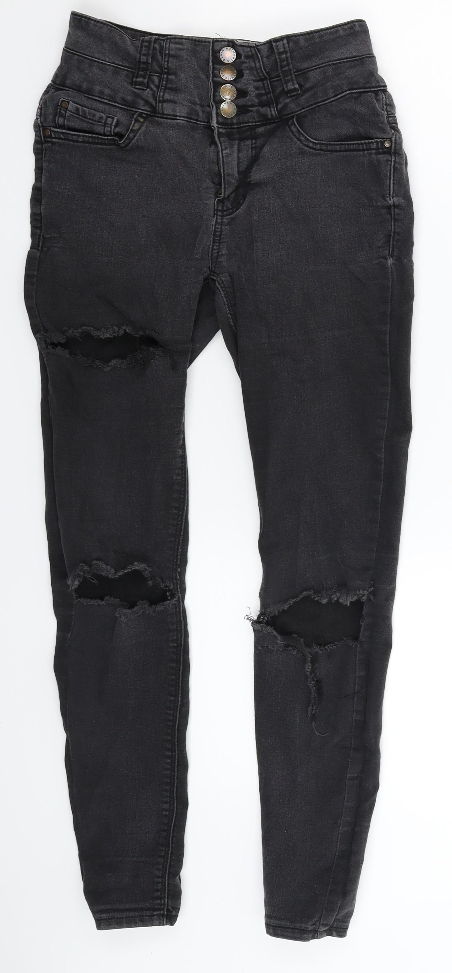 New Look Womens Black  Denim Jegging Jeans Size 6 L24 in
