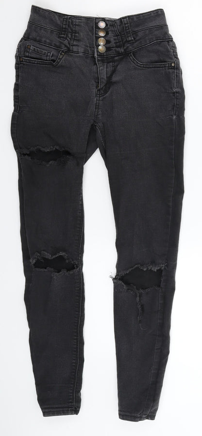 New Look Womens Black  Denim Jegging Jeans Size 6 L24 in