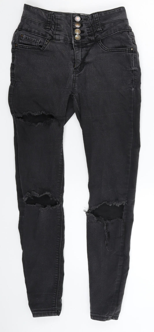 New Look Womens Black  Denim Jegging Jeans Size 6 L24 in