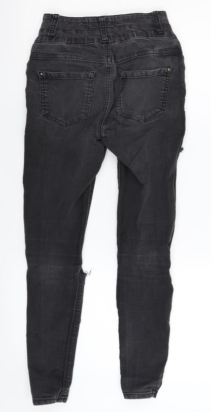 New Look Womens Black  Denim Jegging Jeans Size 6 L24 in