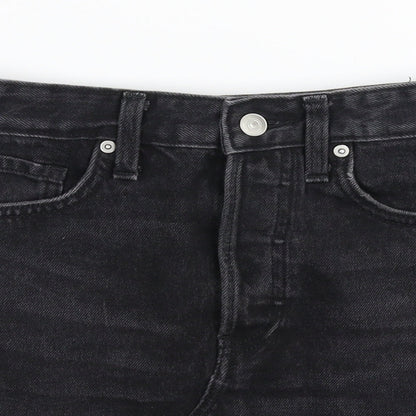 H&M Womens Black  Denim A-Line Skirt Size 8