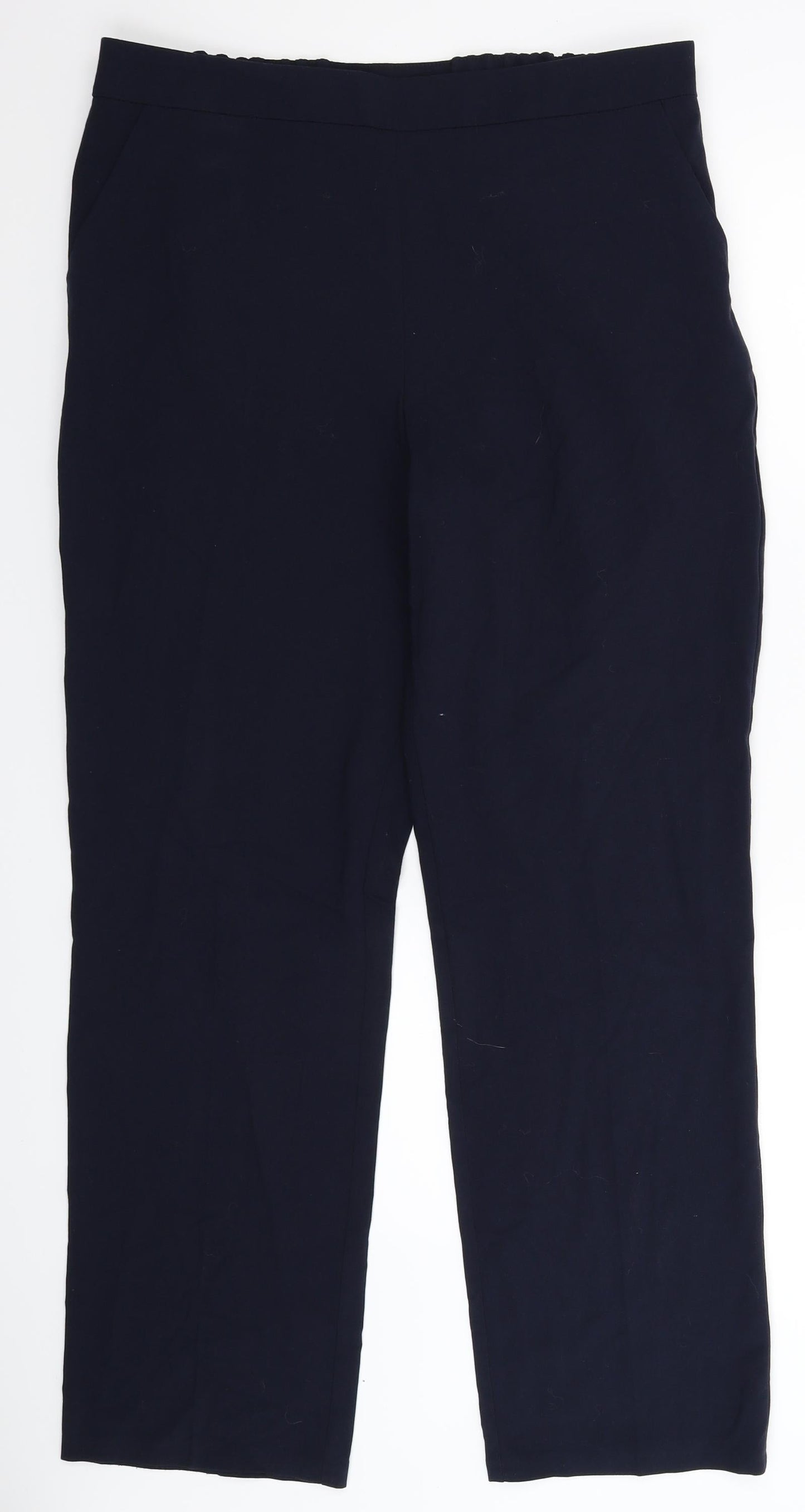 Womens UK Size 14 Marks and Spencer Regular Fit  Blue Trousers