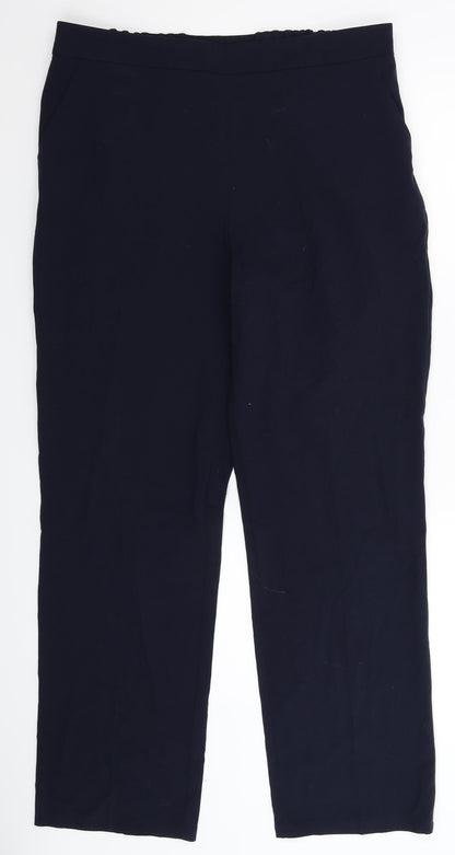 Womens UK Size 14 Marks and Spencer Regular Fit  Blue Trousers