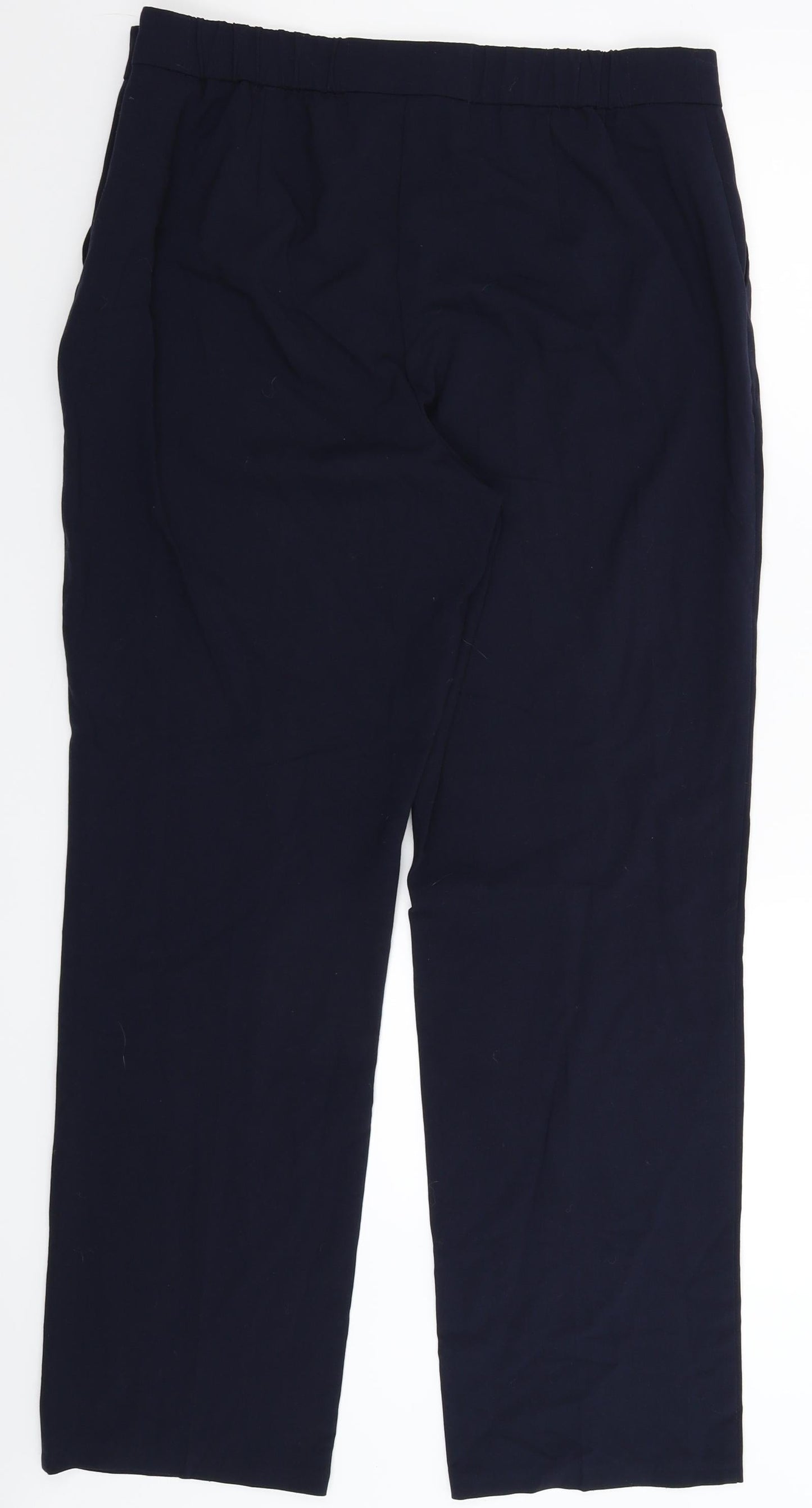 Womens UK Size 14 Marks and Spencer Regular Fit  Blue Trousers