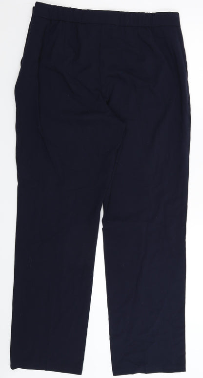 Womens UK Size 14 Marks and Spencer Regular Fit  Blue Trousers