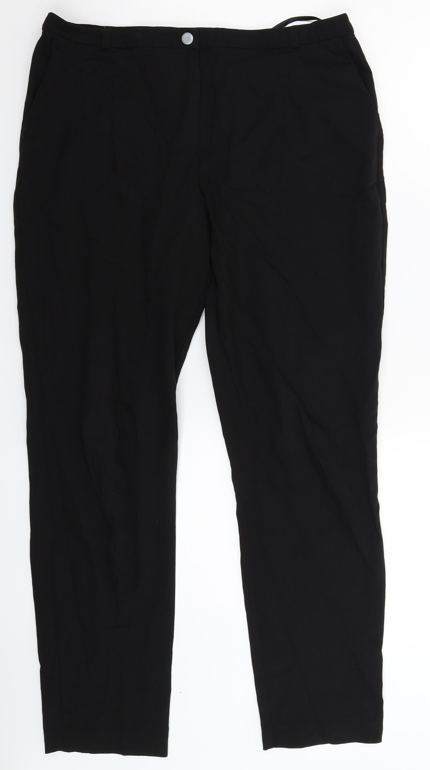 Womens UK Size 12 Topshop Extra-Slim Fit Dress Pants Black Trousers