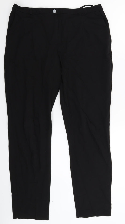 Womens UK Size 12 Topshop Extra-Slim Fit Dress Pants Black Trousers