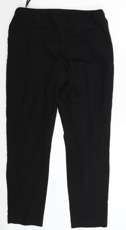 Womens UK Size 12 Topshop Extra-Slim Fit Dress Pants Black Trousers