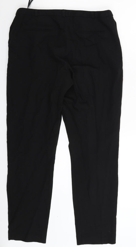 Womens UK Size 12 Topshop Extra-Slim Fit Dress Pants Black Trousers