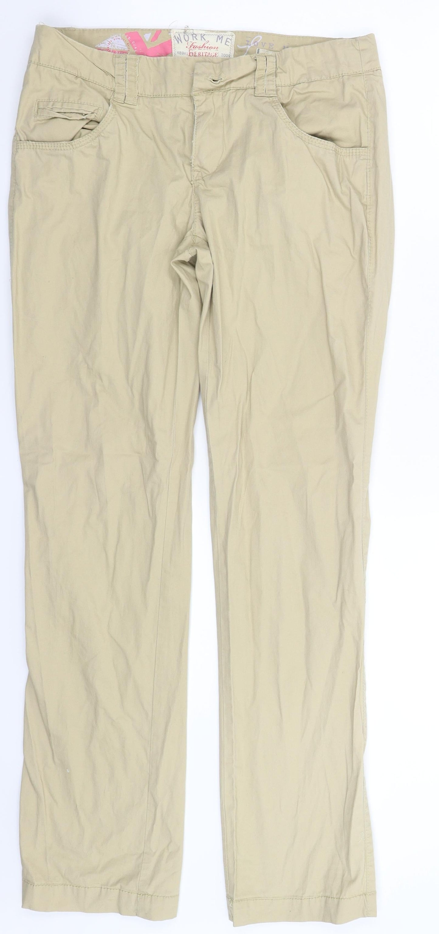New Look Womens Beige   Trousers  Size 10 L30 in