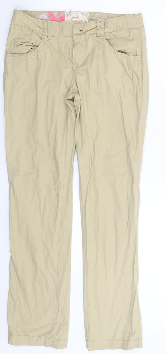 New Look Womens Beige   Trousers  Size 10 L30 in