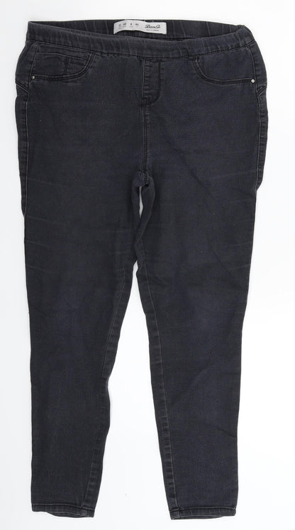 Denim & Co. Womens Grey  Denim Jegging Jeans Size 12 L25 in