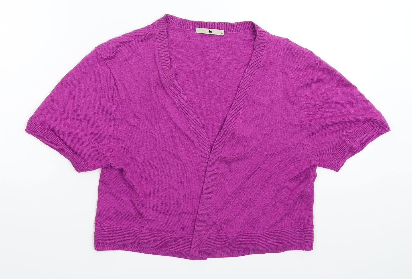 TU Womens Purple  Knit Pullover Jumper Size 12