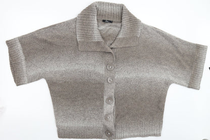BM Womens Grey  Knit Cardigan Jumper Size XL
