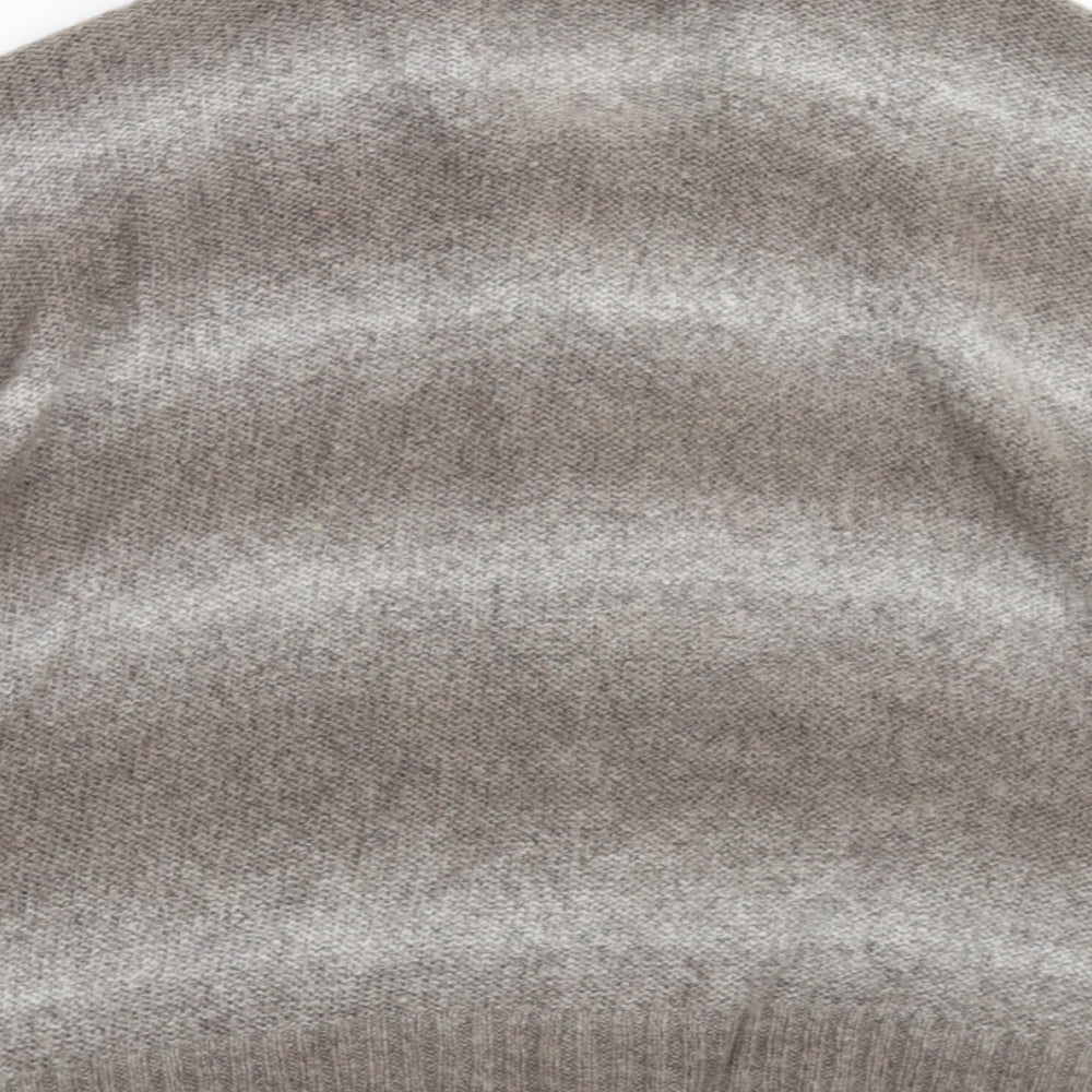 BM Womens Grey  Knit Cardigan Jumper Size XL