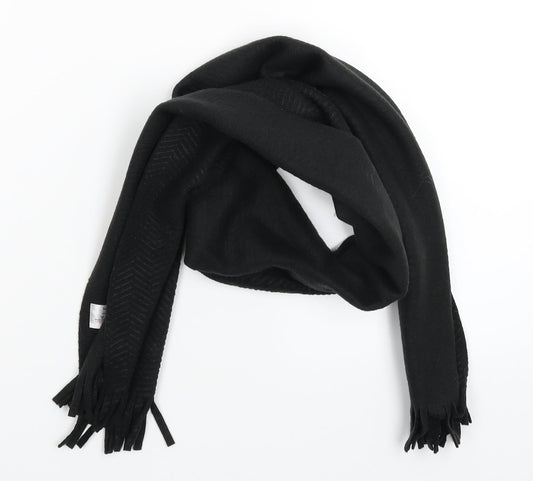 Front view of Bonmarché unisex black scarf one size