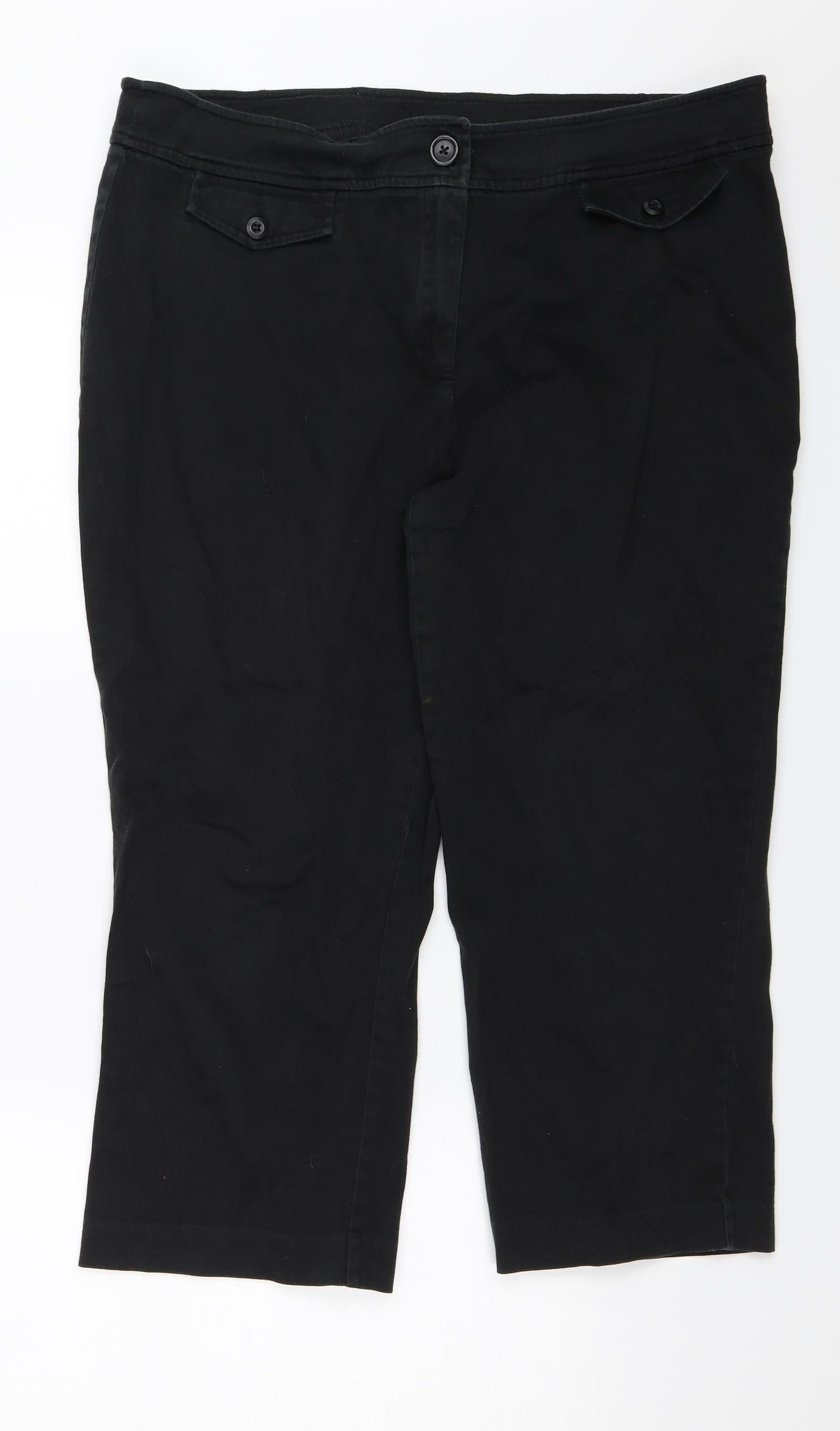 AMARANTO Womens Black   Trousers  Size 18 L21 in