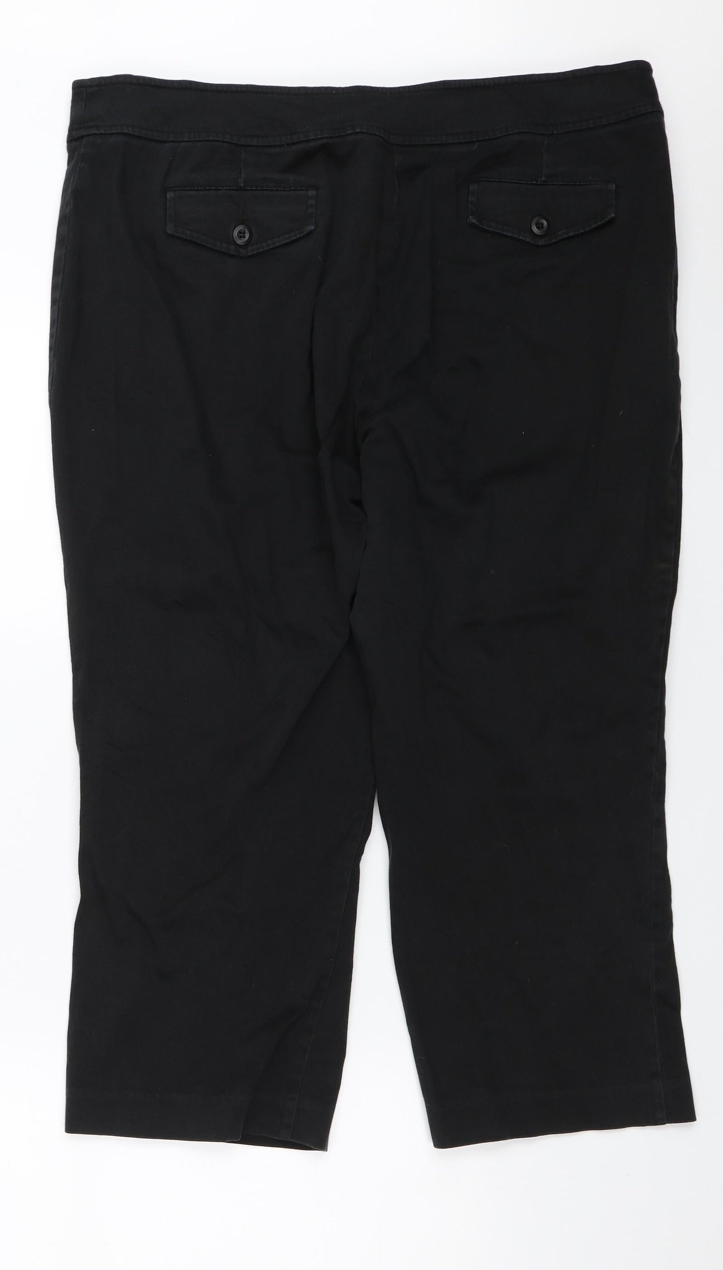 AMARANTO Womens Black   Trousers  Size 18 L21 in