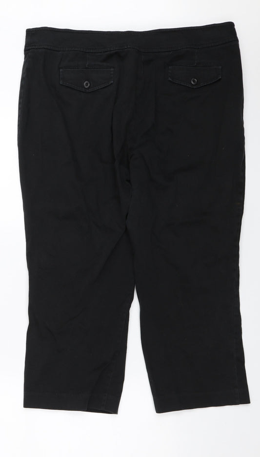 AMARANTO Womens Black   Trousers  Size 18 L21 in