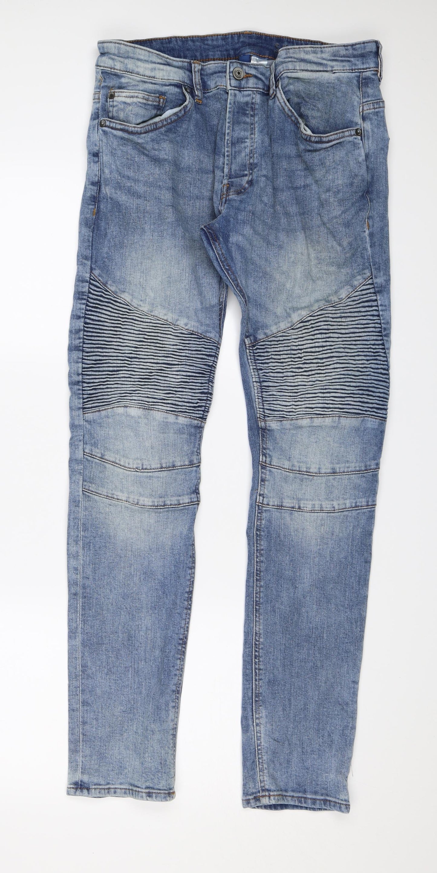 Womens UK Size 6 Divided Regular Fit Skinny Blue Jeans