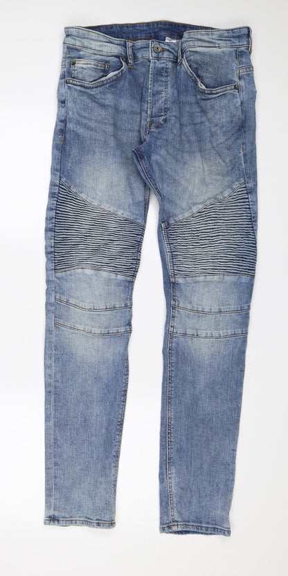 Womens UK Size 6 Divided Regular Fit Skinny Blue Jeans