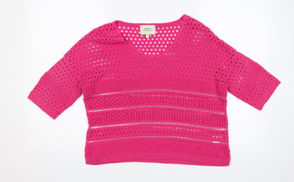 Papaya Womens Pink   Jersey Blouse Size S