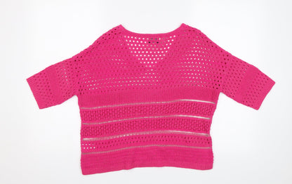 Papaya Womens Pink   Jersey Blouse Size S