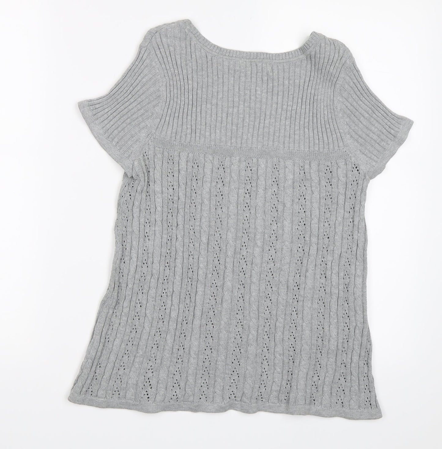 Womens UK Size XS TOM TAILOR Grey Jersey Blouse