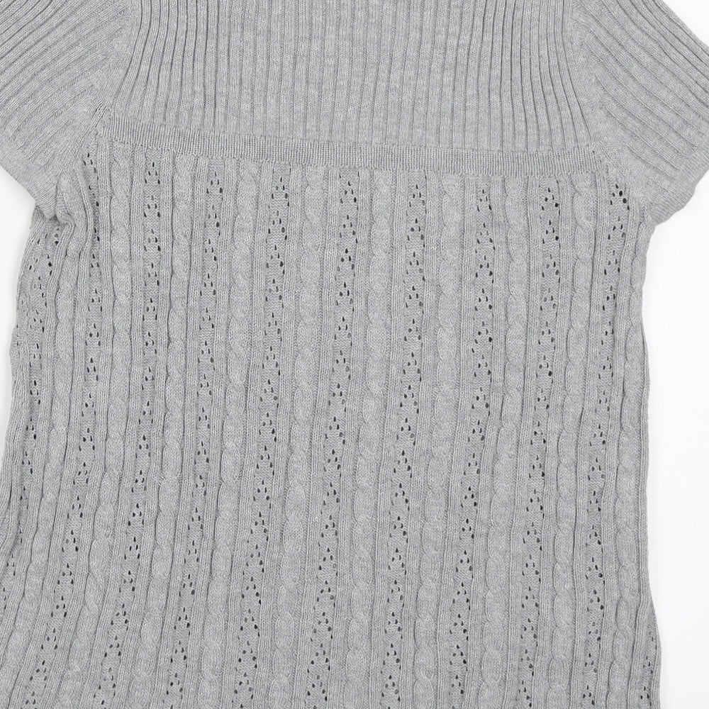 Womens UK Size XS TOM TAILOR Grey Jersey Blouse