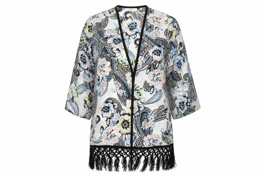 Wallis Womens White Floral  Shrug Jumper Size M