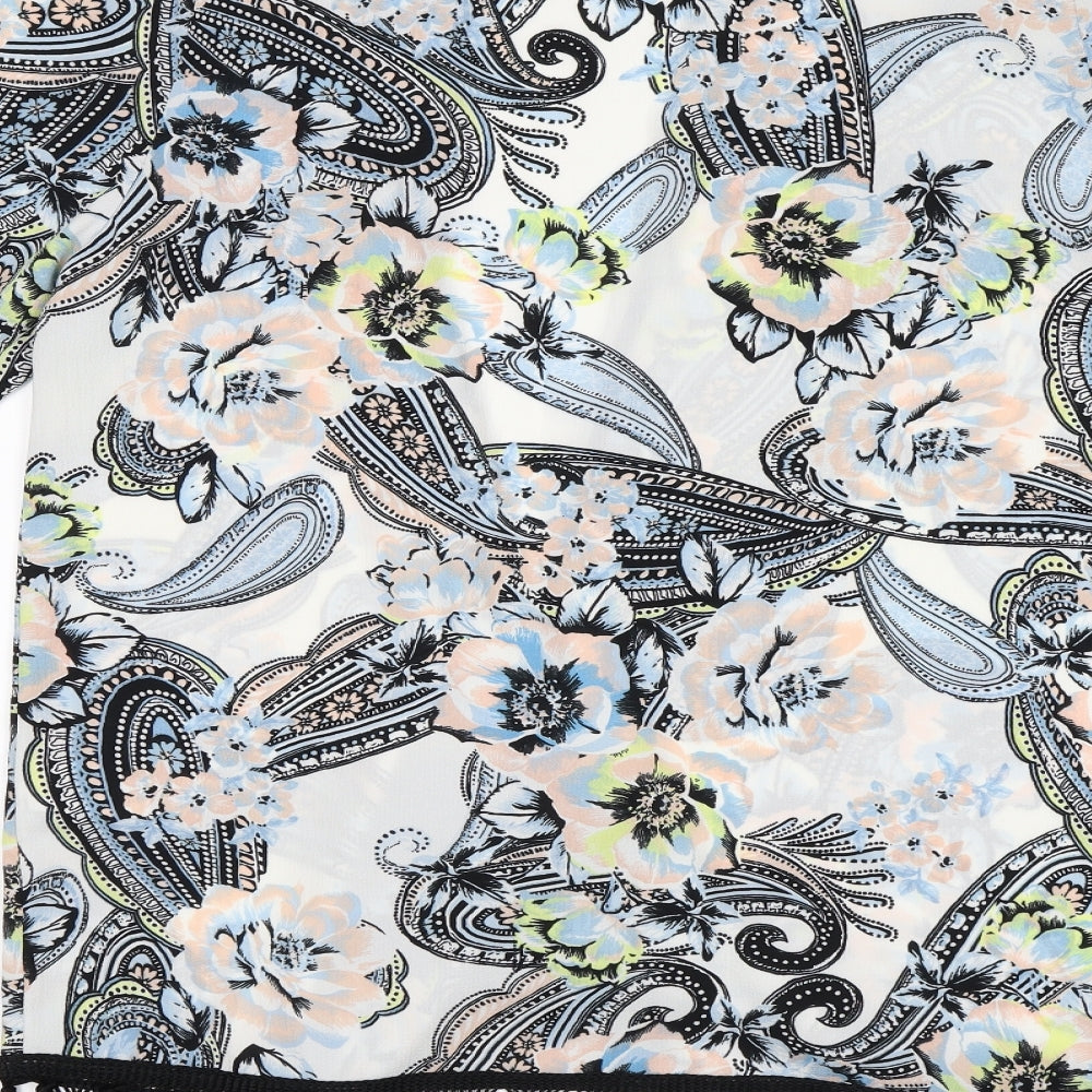 Wallis Womens White Floral  Shrug Jumper Size M