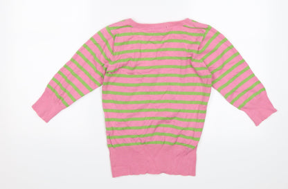 Atmosphere Womens Pink Striped  Jersey Blouse Size 8