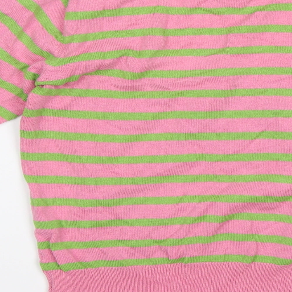 Atmosphere Womens Pink Striped  Jersey Blouse Size 8