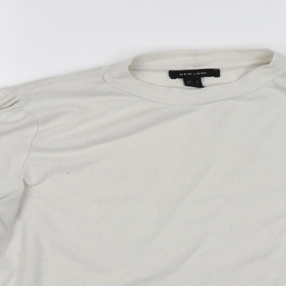 New Look Womens White   Pullover Jumper Size L