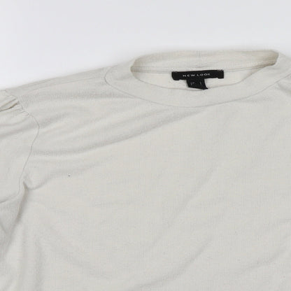 New Look Womens White   Pullover Jumper Size L