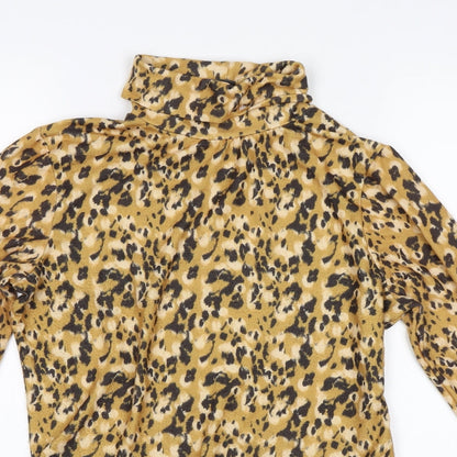 Primark Womens Yellow Animal Print  Bodysuit One-Piece Size M