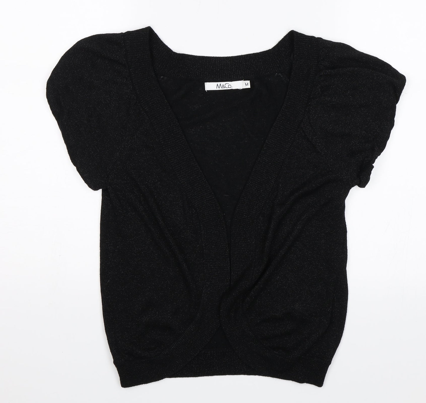 M&Co Womens Black   Shrug Jumper Size M