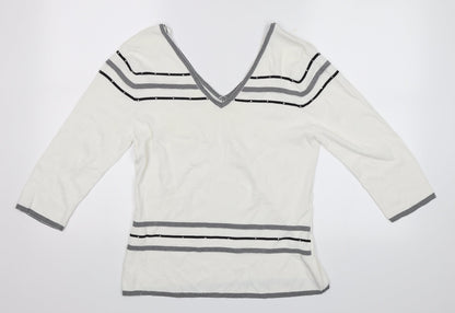 Sky designs Womens White   Pullover Jumper Size 2