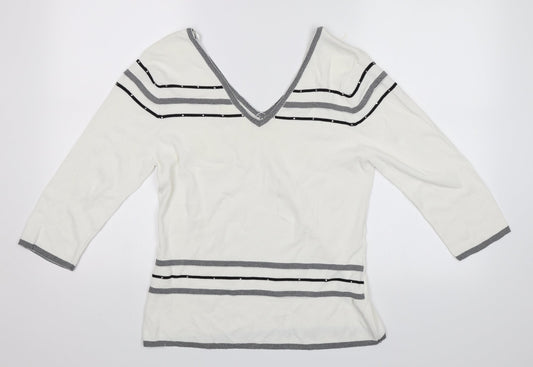 Sky designs Womens White   Pullover Jumper Size 2