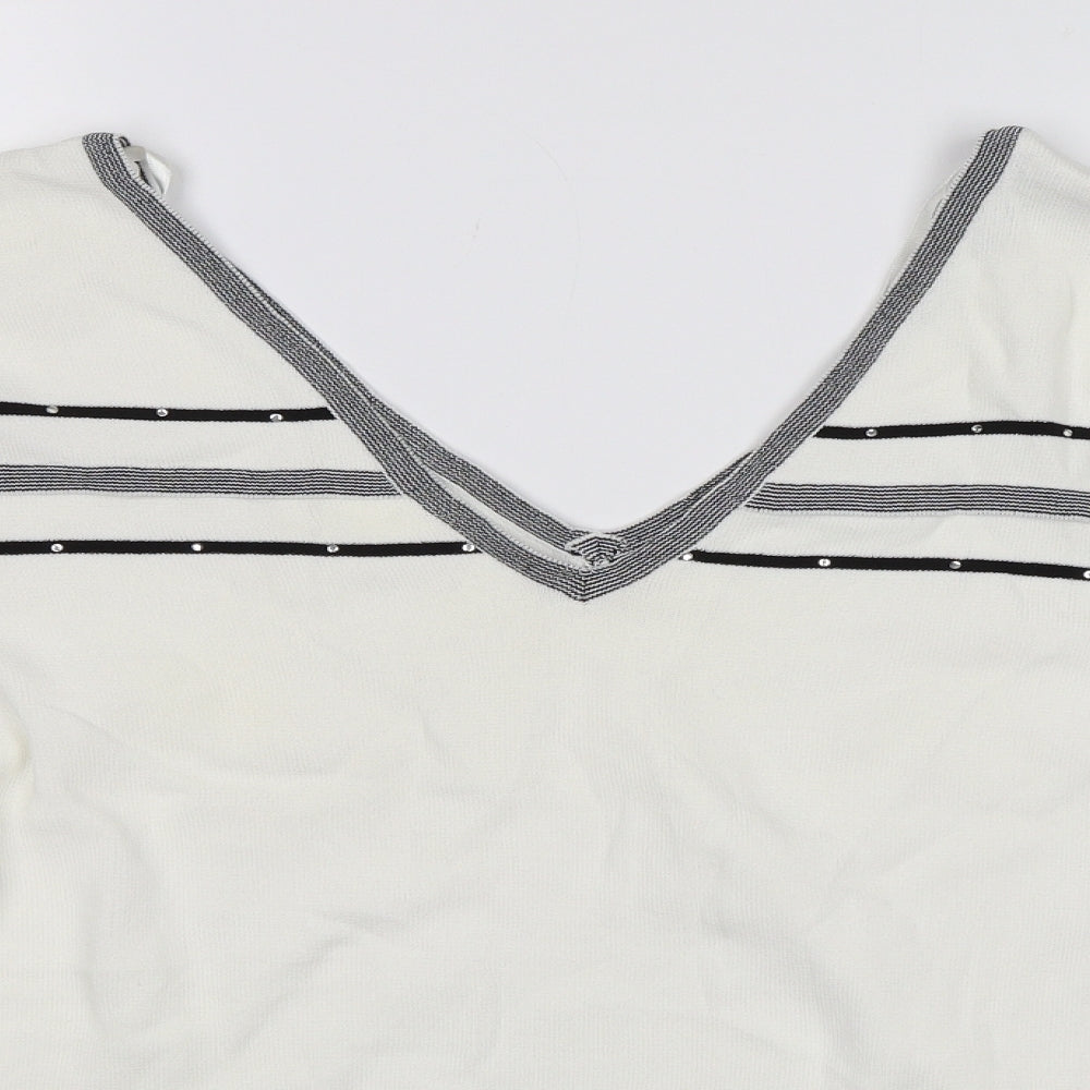 Sky designs Womens White   Pullover Jumper Size 2