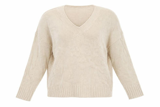 QED London Womens White  Knit Pullover Jumper Size M