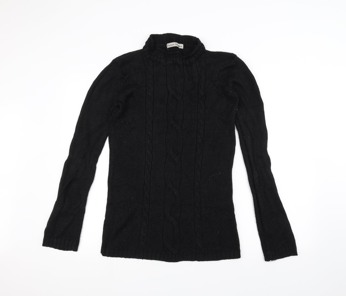 enrica venturi Womens Black  Knit Pullover Jumper Size L