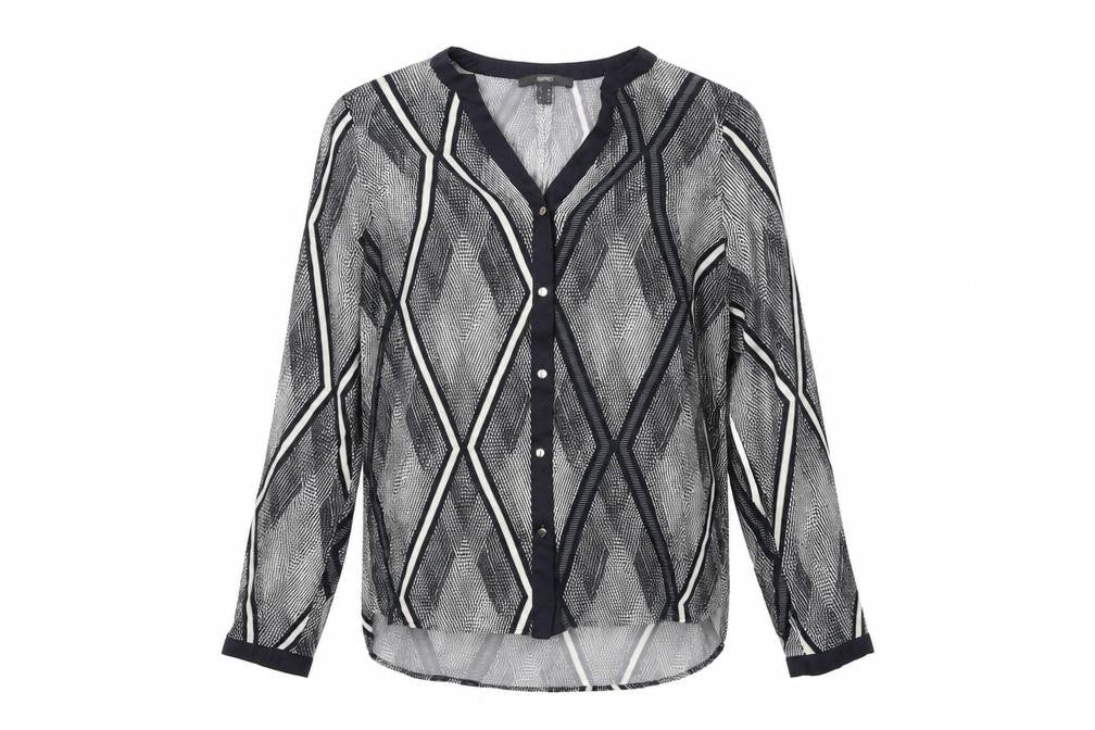 ESPRIT Womens Black   Basic Button-Up Size 10