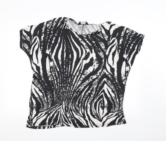 Womens UK Size M Dorothy Perkins Black Basic T-Shirt