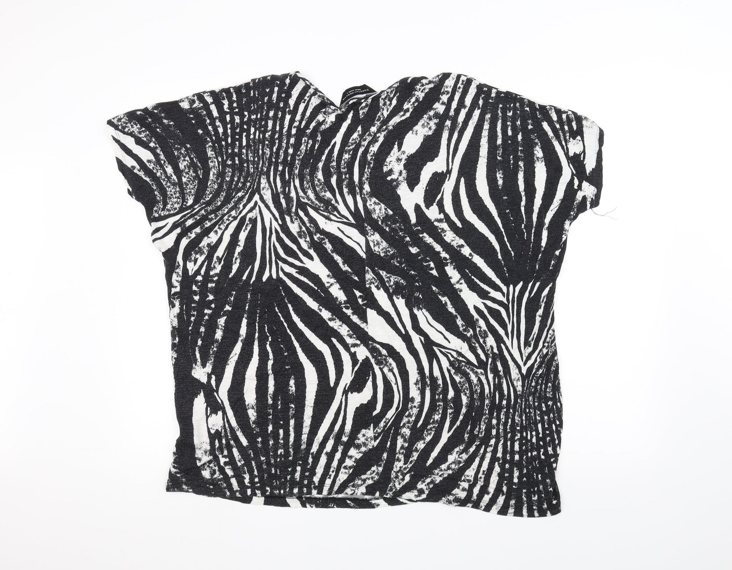 Womens UK Size M Dorothy Perkins Black Basic T-Shirt