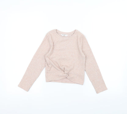 Candy Couture Girls Pink   Pullover Jumper Size 9 Years