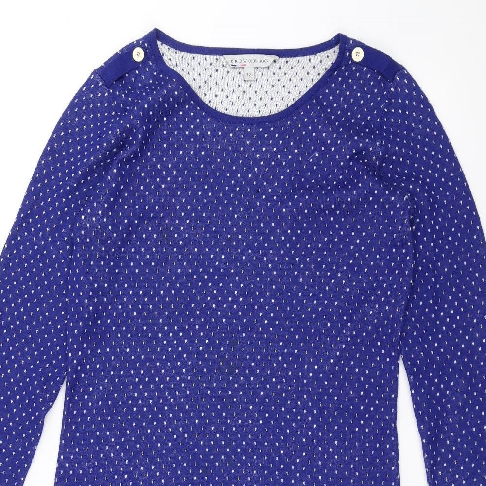 Salty Crew Womens Blue Polka Dot  A-Line  Size 12