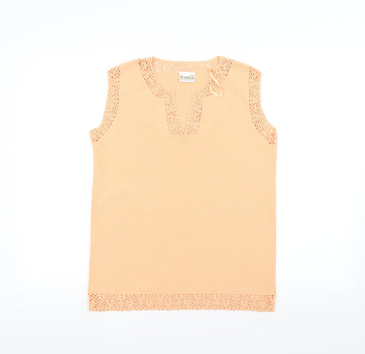 Womens UK Size S Roman Originals Orange Basic Tank